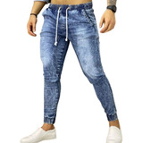 Calça Jogger Masculina Marmorizada Jeans