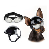 Casco Y Gafas Para Perros Con Orificios Pequeños Para Las Or