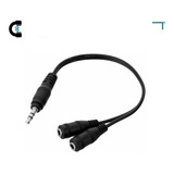 Divisor De Audio Aux 3.5 Mm 2 Audífonos A 1 Adaptador