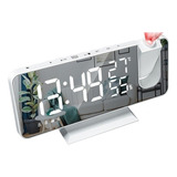 Reloj Despertador Con Espejo Led, Mesa Digital, Proyector