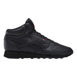 Zapatilla Reebok Classic Leather Mid Mono Negro  