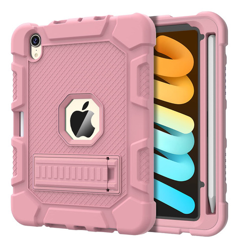 Funda Resistente Para iPad Mini Gen 6 De 8.3 In Rosa Claro