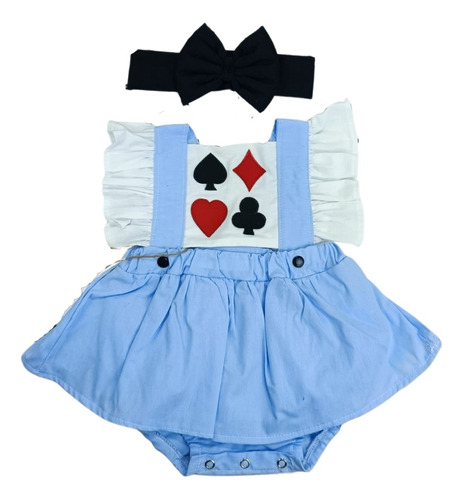 Romper Com Tiara Infantil Body Feminina Roupa De Bebê Lindo