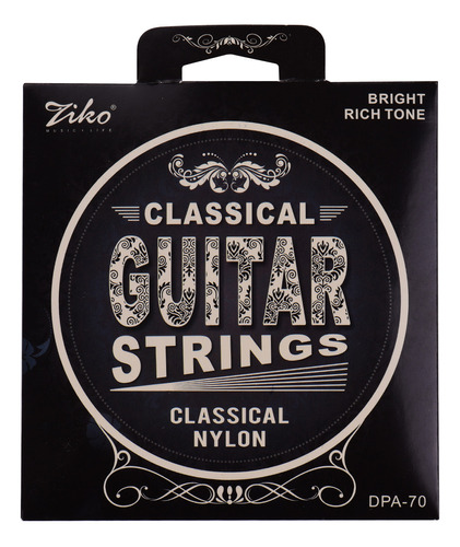 String Ziko Para Guitarra Clásica Ligera, Cuerdas Plateadas