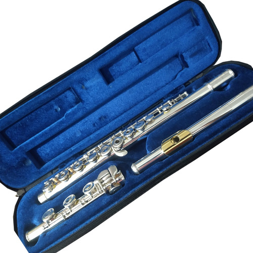 Flauta Transversal Yamaha 371 Com Bocal Prata Original Japan