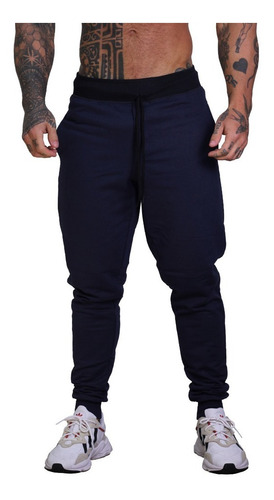 Calça Moletom Masculina Academia Passeio Swag Jogger Slimfit