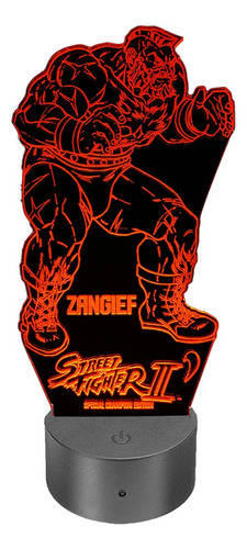 Lámpara Led Ilusión 3d Zangief Street Fighter 2 Ce+ Controlr