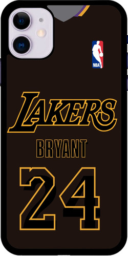 Funda Para Celular Basketball Lakers Negro Personalizado