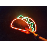 Letrero Led Neon En Acrilico De 3 Mm 40*34cm Taco