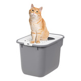 Iris Usa - Caja De Arena Cuadrada Para Gatos, Bandeja Grande