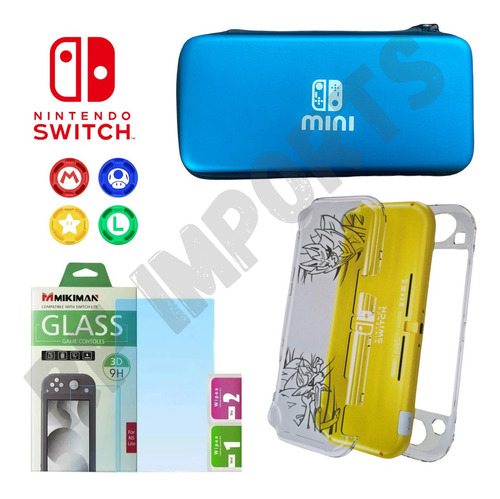 Case Bag Nintendo Switch + Acrilico Pokemon+ Pelicula + Grip