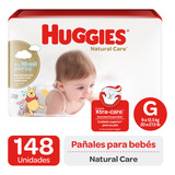 Pañales Huggies Natural Care - Paq 148 Un Talla G