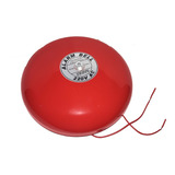 Timbre Campana Alarma 10 PuLG. 220 Vac Metal Rojo Incendio