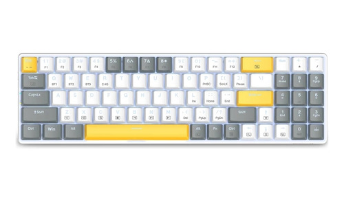 Redragon K608 Wired Keyboard Monochrome Yellow 78 Keys