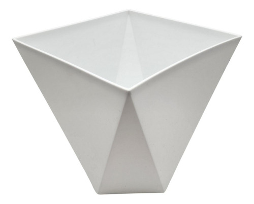 Macetero Maceta Geometrico Diseño Nordico De Plastico Blanco
