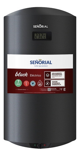 Termotanque Eléctrico Señorial Black Tsbe-80 Negro 80 L