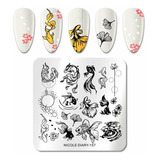 Nicole Diary Placa Estampa Uñas Stamping Nd 157 Minimalista