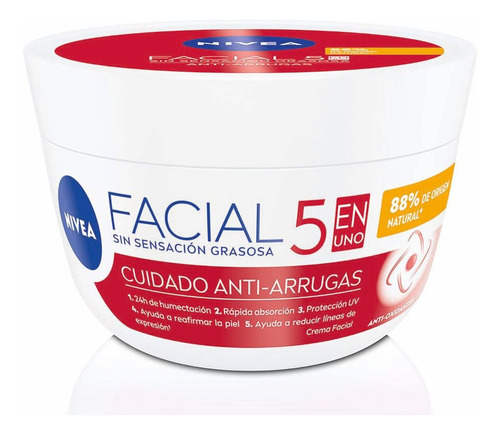 Crema Facial Cuidado 5 En 1 Antiarrugas 100ml Nivea