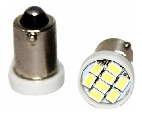 10 Lâmpada Ba9s 8 Leds T4w 69 Branco 12v