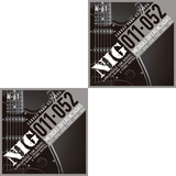 Kit 2 Encordoamento Guitarra Níquel Nig N-61.011 + Palheta