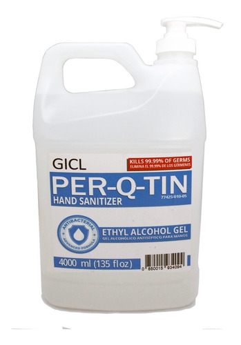 Gel Antibacterial Con Despachador 4 Litros 