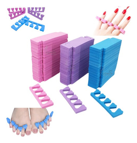 24 Piezas De Separadores Dedos Fomi Pies Manicure Y Pedicure