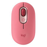 Mouse Sem Fio Logitech Pop - Rosa Heartbreaker - 910-006551