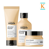 Kit Shampoo Acondicionador Y Mascara Loreal Absolut Repair