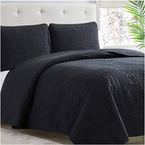 Juego De Edredones Negro Mellanni  Cama Doble/ Queen