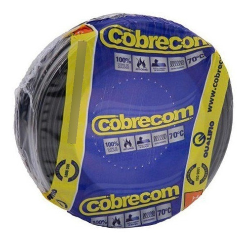 Cabo Flexível Cobrecom 1x2,5mm - Rolo 100 Metros.