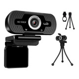 Webcam Full Hd 1080p Wb Com Microfone Antirruído + Tripé 