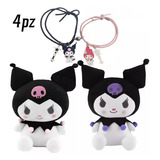 Peluche Kuromi Lovely Purple My Melody Excelente Calidad 4pz
