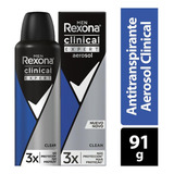 Desodorante Rexona Clinical Men Clean 96 H 150ml