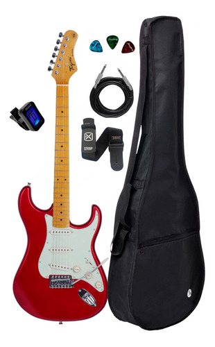 Guitarra Tagima Tg-530 Metallic Red + Capa Acessórios