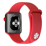 Correa Botón Compatible Iwatch Apple Watch 38/40/41mm Rojo
