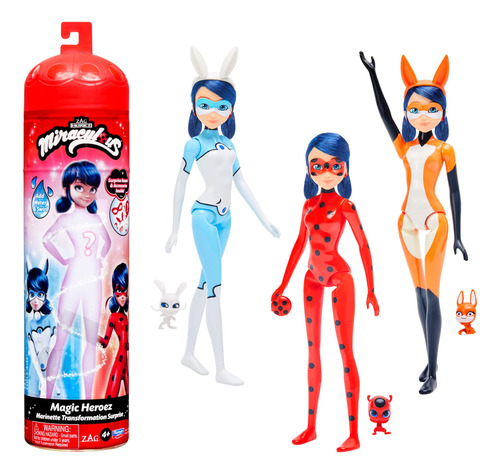 Miraculous Ladybug Magic Heroez Reveal - Muñeca Que Cambia.