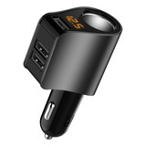 Cargador De Coche Lihan, 3 Puertos Usb, Indicador De Voltaje