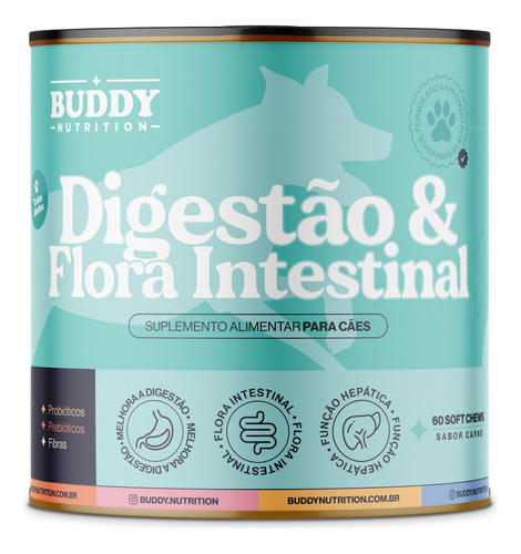 Digestão & Flora Intestinal- Suplemento Alimentar Para Cães