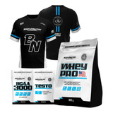 Combo Whey Protein + Testo + Bcaa Concentrado + Camiseta