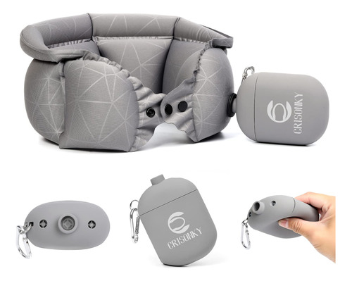 Almohada De Viaje Inflable Con Bomba De Aire Para Cuello En