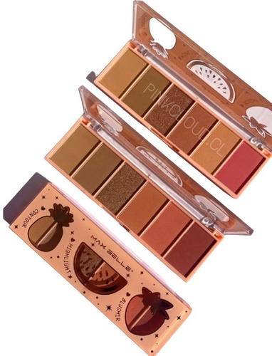 Paleta Maquillaje Rubor Contorno Iluminador 6 Tonos Max Bell