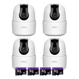 Kit X4 Cámara De Seguridad Wifi Imou Ranger 2c - 2mp + 64gb