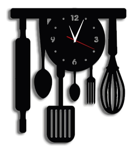 Relógio De Parede 3d Silencioso Bule & Xicara Cozinha
