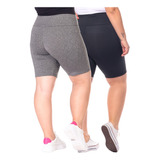 Kit 3 Shorts Feminino Suplex Ótimo Para Academia Plus Size