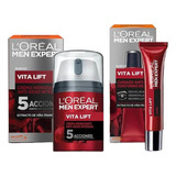 Pack Vitalift Men Expert Crema Hidratante - Roll On Ojos 