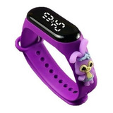 Relógio Led Infantil Purple Rabbit