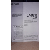 Manual Aiwa Ca-d210 Minicomponentes Con Cd (sólo El Manual)