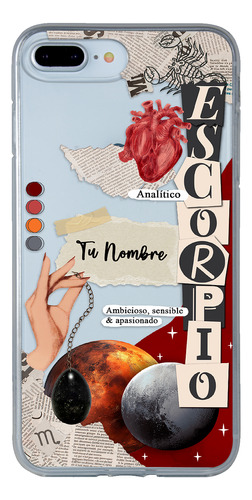 Funda Para iPhone Mujer Signo Zodiaco Escorpio Con Tu Nombre