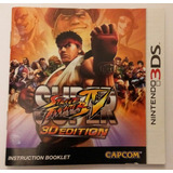  Super Street Fighter Iv 3d Edition  Sólo El Manual Booklet