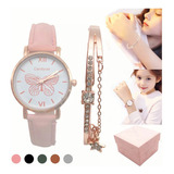 Set Reloj Y Pulsera Para Niñas Diseño Encantador Kit Regalo